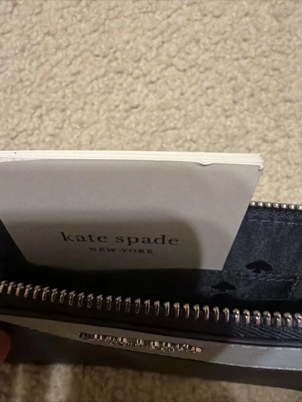 Kate Spade New York Saffiano Leather Wristlet Blue Two Tone Wristlet (3)